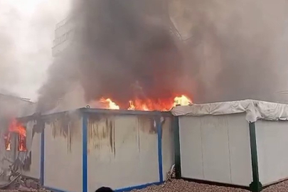 Konteynerde çıkan yangın korkuttu