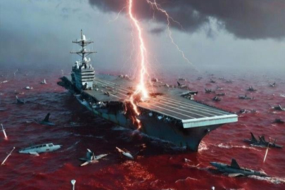 İran Devrim Muhafızları Ordusu'ndan ABD uçak gemisini hedef alan paylaşım