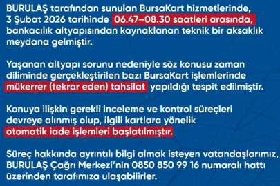BURULAŞ'tan önemli uyarı