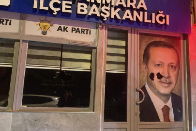 AK Parti Marmara ilçe binasına taşlı saldırı