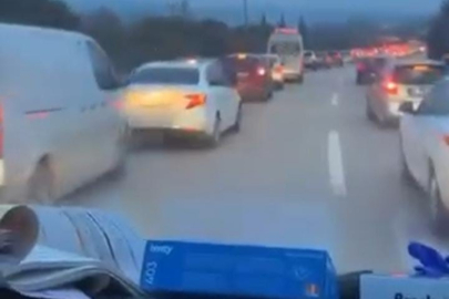 Bursa'da yoğun trafikte, fermuar sistemi takdir topladı