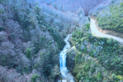 Gemlik'te yağmurlar, Sudüşen Şelalesi'ne hayat verdi