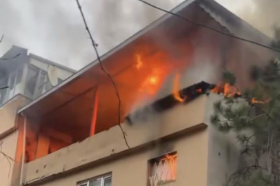 Bursa'da yangında daire alev topuna döndü