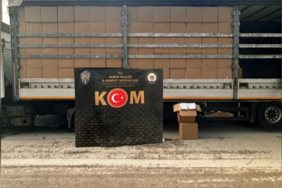 Bursa'da 10 milyon 510 bin adet kaçak makaron ele geçirildi