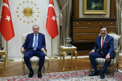 Cumhurbaşkanı Erdoğan, TOBB Başkanı Hisarcıklıoğlu'nu kabul etti