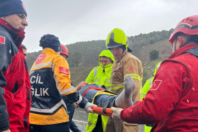 Balıkesir-Bursa kara yolunda korkutan kaza