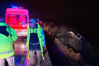 Bursa'da kontrolden çıkan kamyonet şarampole yuvarlandı