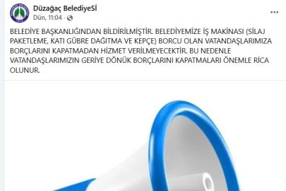 Belediye vatandaşlardan borçlarını sosyal medyadan istedi