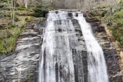 Kar suları Suuçtu Şelalesini coşturdu...