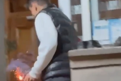 Teravih namazında camiye torpil attı