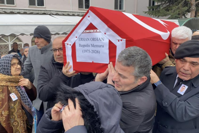 Kalp krizine yenik düşen polis memuru memleketinde son yolculuğuna uğurlandı