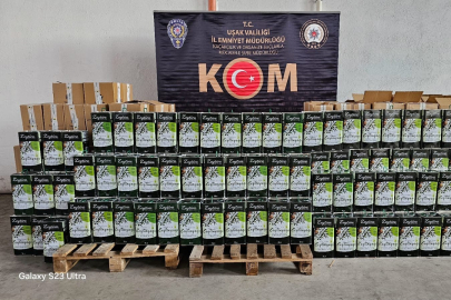 382 teneke karışımlı zeytinyağı ele geçirildi