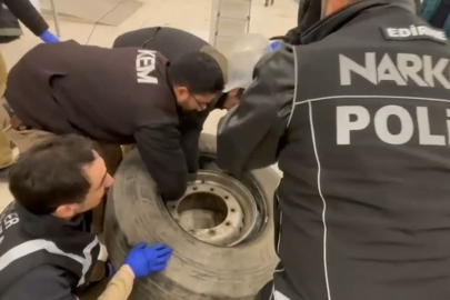 Tırın lastiğinden 22,5 kilogram uyuşturucu çıktı