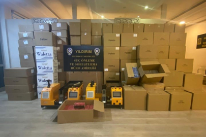 Bursa'da kaçak sigara imalathanesine operasyon