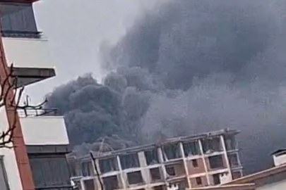 İnşaatta çıkan yangın korkuttu