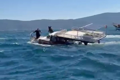 Güllük Körfezi'nde amatör balıkçı teknesi battı