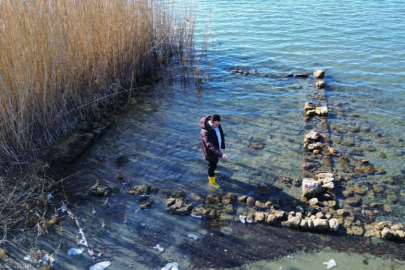 İznik Gölü'ndeki kuraklık tarihi gün yüzüne çıkarıyor
