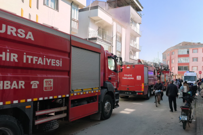 Bursa'da iftar hazırlığı sırasında çıkan yangın paniğe neden oldu