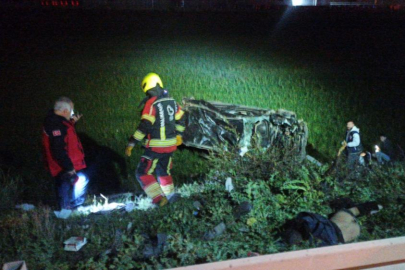 Kontrolden çıkan otomobil şarampole uçtu: 1 ölü, 5 yaralı