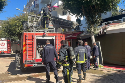 Otelin kazan dairesinde çıkan yangın korkuttu