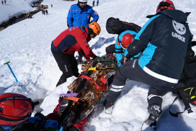 Uludağ'da çığ arama kurtarma tatbikatı gerçekleşti