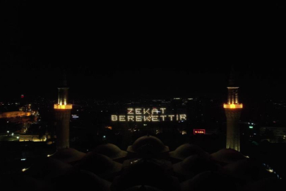 Ulu Camii'nin yeni mahyası Uludağ'dan görülüyor