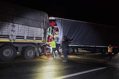 Bursa'da iki TIR'ın çarpıştığı kazada 1 kişi hayatını kaybetti