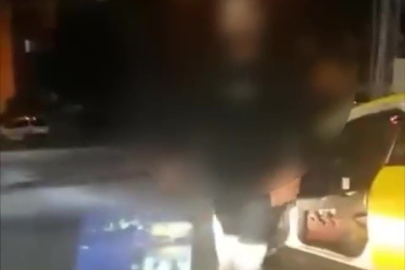 Taksici, meslektaşının önünü kesip tehdit etti