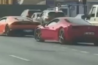 Bursa’da Lamborghini ve Ferrari sürücülerine 100 bin TL ceza