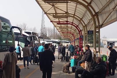 Bursa Şehirlerarası Otobüs Terminali'nde bayram yoğunluğu başladı
