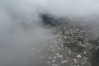 Uludağ'dan inen sis Bursa'yı sardı
