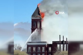 ABD'de tarihi adliye binasında yangın