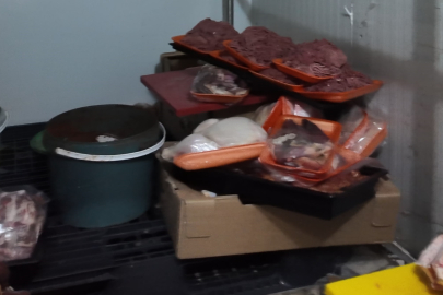 Baskın yapılan kasaptan mide bulandıran küflü ve bozuk etler çıktı