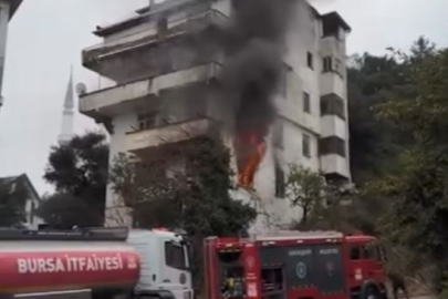 Mudanya’da apartmanda yangın paniği