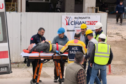 Bursa'da inşaatın 2. katından düşen işçi yaralandı