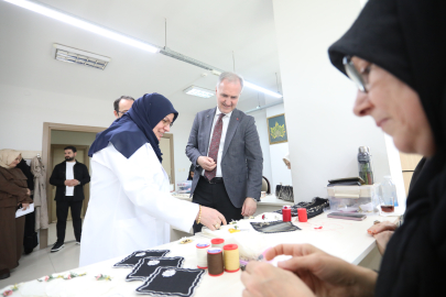Başkan Taban'dan İNESMEK kursiyerlerine ziyaret
