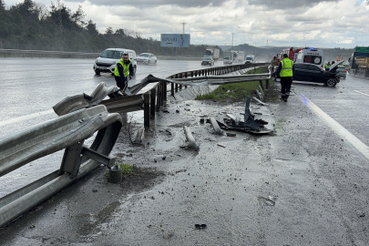 Yağış kazayı beraberinde getirdi
