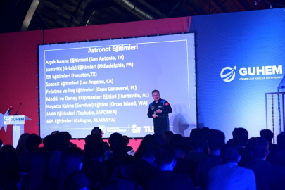 Türkiye’nin ilk astronotu Gezeravcı, GUHEM’de uzay yolculuğunu anlattı