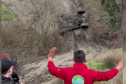 Bursa'da Off-Road yarışında takla attı...