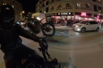 Motosikletin önünü kaldırarak yaptığı paylaşım 46 bin TL'ye mal oldu