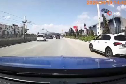 Bursa’da trafikte tehlikeli anlar