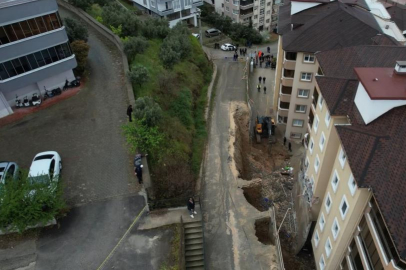 Bursa’da korkutan göçük havadan görüntülendi...
