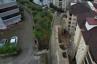 Bursa’da korkutan göçük havadan görüntülendi...