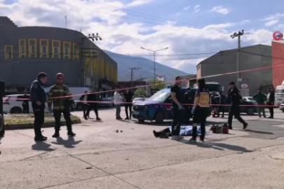 Bursa'da freni patlayan vinç dereye uçtu