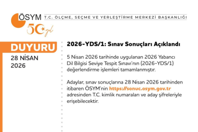 YDS sonuçları açıklandı