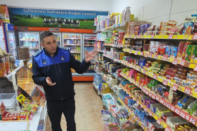 Bursa'da zabıta ekiplerinden bakkal ve marketlere denetim