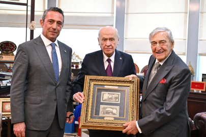 MHP Genel Başkanı Bahçeli, Rahmi Koç ve Ali Koç'u kabul etti