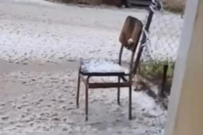 Bursa’da ceviz büyüklüğünde dolu yağdı...