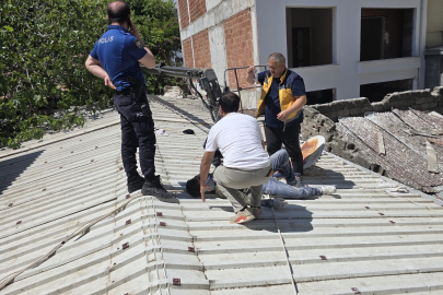 Mudanya’da vinç faciası ucuz atlatıldı