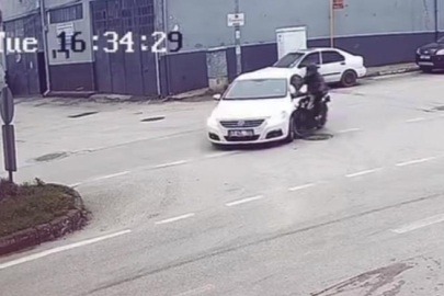 Bursa'da otomobil motosikletle çarpıştı: 1 yaralı